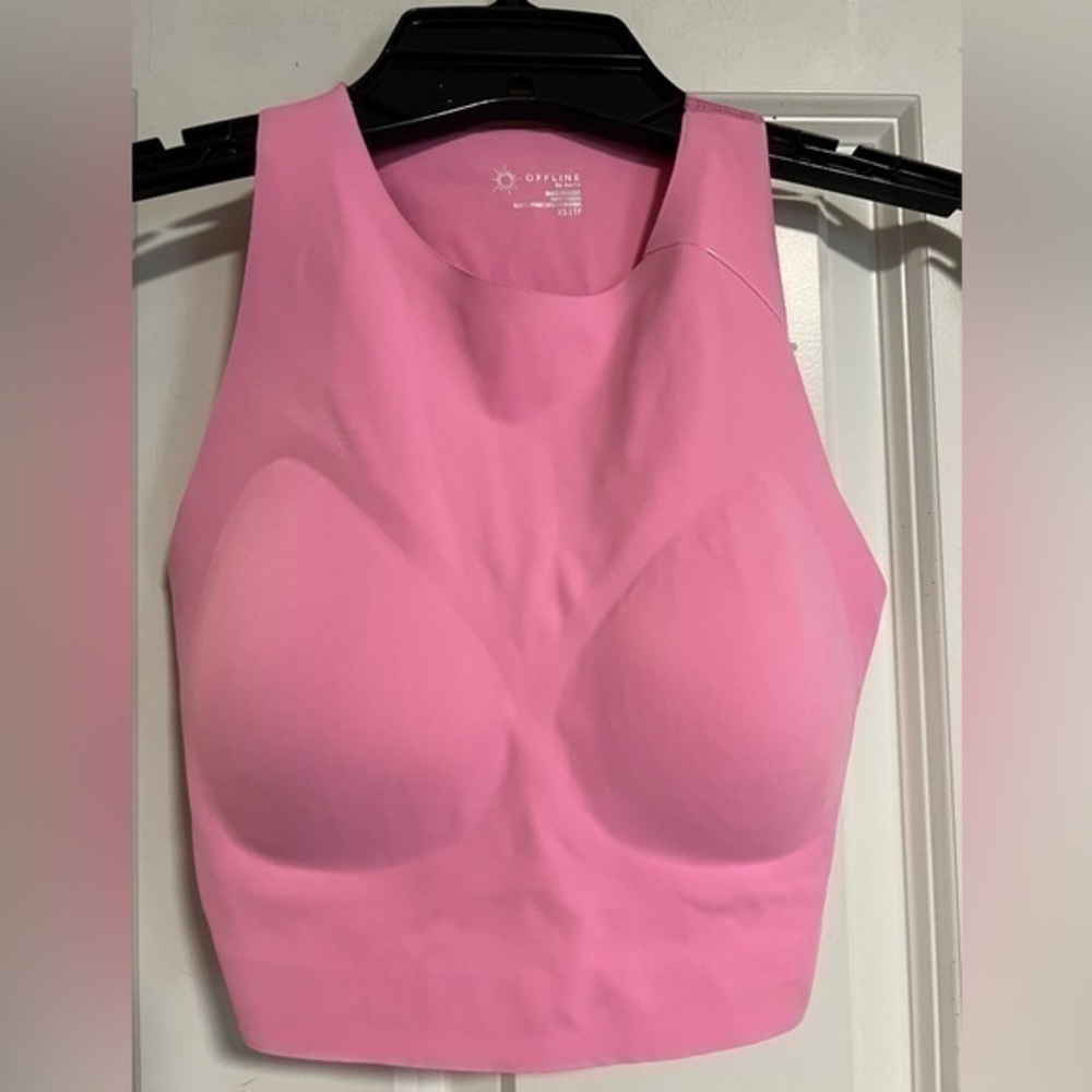 NWT Aerie Offline Pink Padded Crop - XS